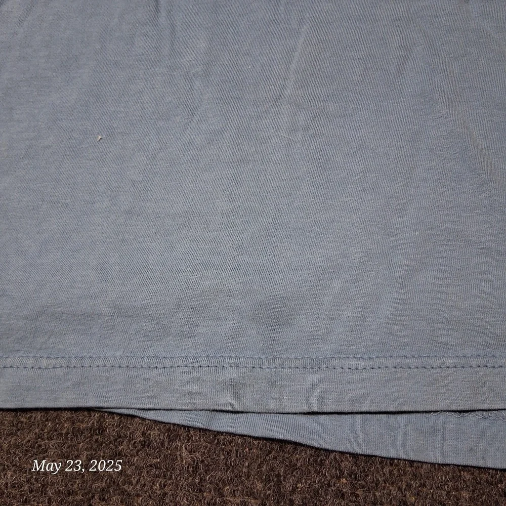 Vintage Champion Lightweight T Shirt Men Size 2XL‎ Blue Faded 90s Crew Neck - Picture 4 of 8